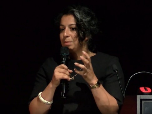 May Abdalla podczas konferencji Digital Cultures 2019 w Warszawie | May Abdalla during the Digital Cultures 2019 conference in Warsaw