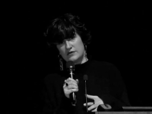 Mariam Natrosvili podczas konferencji Digital Cultures 2019 w Warszawie | Mariam Natrosvili during the Digital Cultures 2019 conference in Warsaw