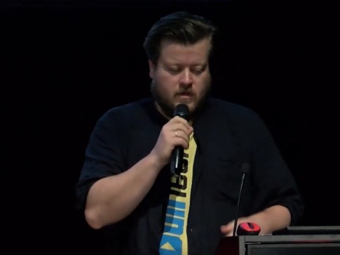 Constant Dullart podczas konferencji Digital Cultures 2019 w Warszawie | Constant Dullart during the Digital Cultures 2019 conference in Warsaw