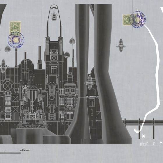 grafika komputerowa przedstawiająca archiwalne plany | computer graphics showing archival plans