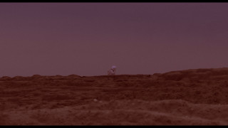 Widok kosmonauty na Marsie. | A view of a cosmonaut on Mars.