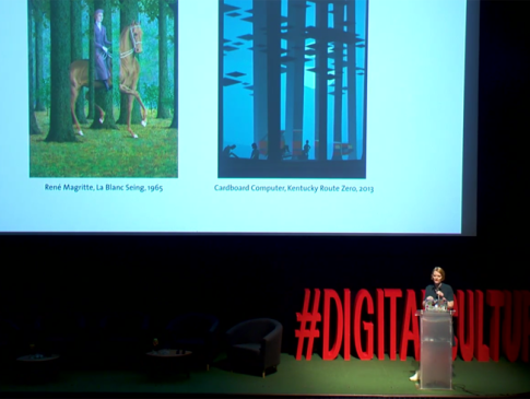 Marie Foulston podczas konferencji Digital Cultures 2018 | Marie Foulston during Digital Cultures 2018 conference